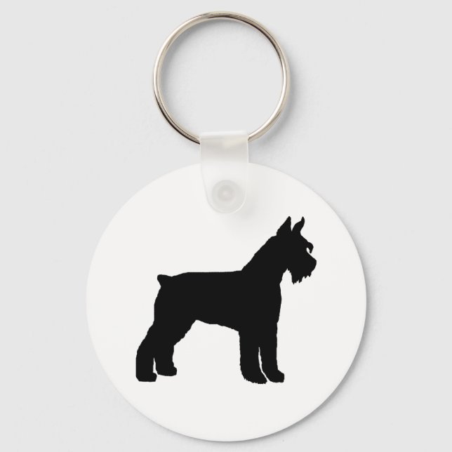 Giant Schnauzer (black) Key Ring (Front)