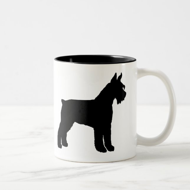 Giant Schnauzer (black) Two-Tone Coffee Mug (Right)