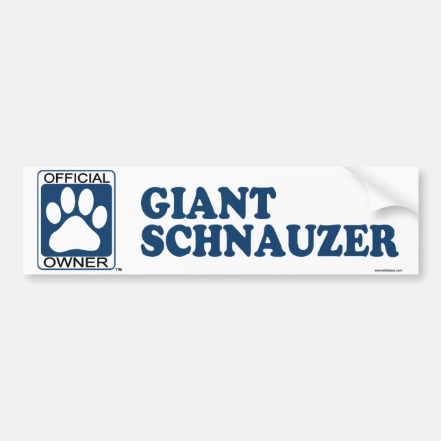 Giant Schnauzer Blue Bumper Sticker (Front)