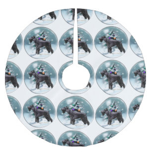 Giant Schnauzer Christmas Brushed Polyester Tree Skirt