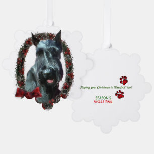 Giant Schnauzer Christmas Gifts Tree Decoration Card