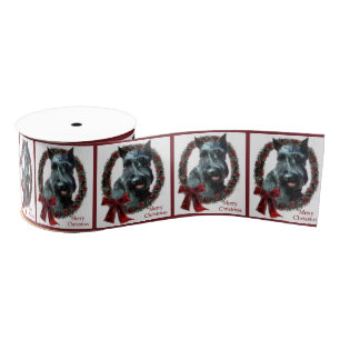 Giant Schnauzer Christmas Grosgrain Ribbon