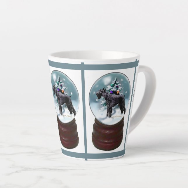 Giant Schnauzer Christmas  Latte Mug (Right Angle)