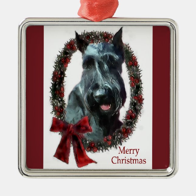 Giant Schnauzer Christmas Ornament (Front)