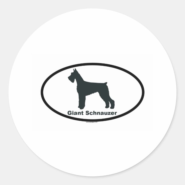 Giant Schnauzer Classic Round Sticker (Front)
