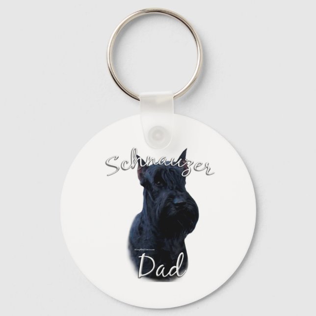 Giant Schnauzer Dad 2 Key Ring (Front)