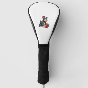 Giant Schnauzer Dog Christmas Outfits Santa Hat Do Golf Head Cover