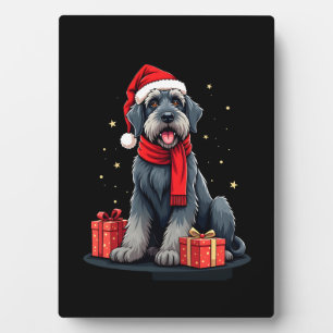 Giant Schnauzer Dog Christmas Parties Holiday Sant Plaque