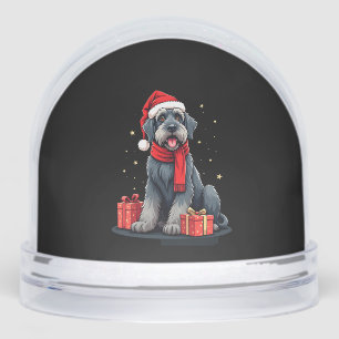 Giant Schnauzer Dog Christmas Parties Holiday Sant Snowglobe