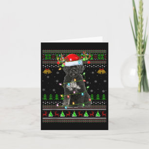 Giant Schnauzer Dog Ugly Christmas Sweaters Holida Card