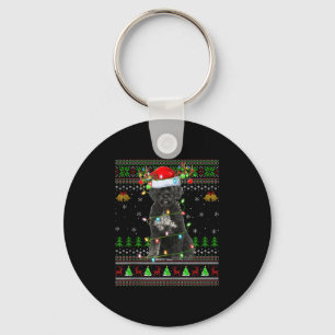 Giant Schnauzer Dog Ugly Christmas Sweaters Holida Key Ring