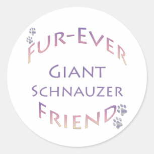 Giant Schnauzer Furever Classic Round Sticker