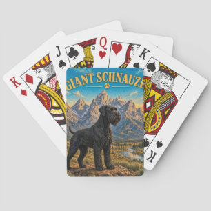 Giant Schnauzer, Geometric Mosaic Playing Cards