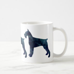 Giant Schnauzer Geometric Pattern Silhouette Coffee Mug