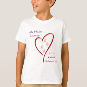 Giant Schnauzer Heart Belongs T-Shirt