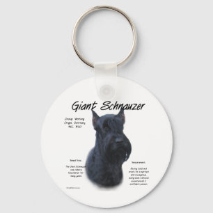 Giant Schnauzer History Design Key Ring