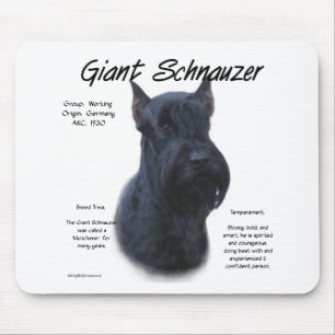 Giant Schnauzer History Design Mouse Mat