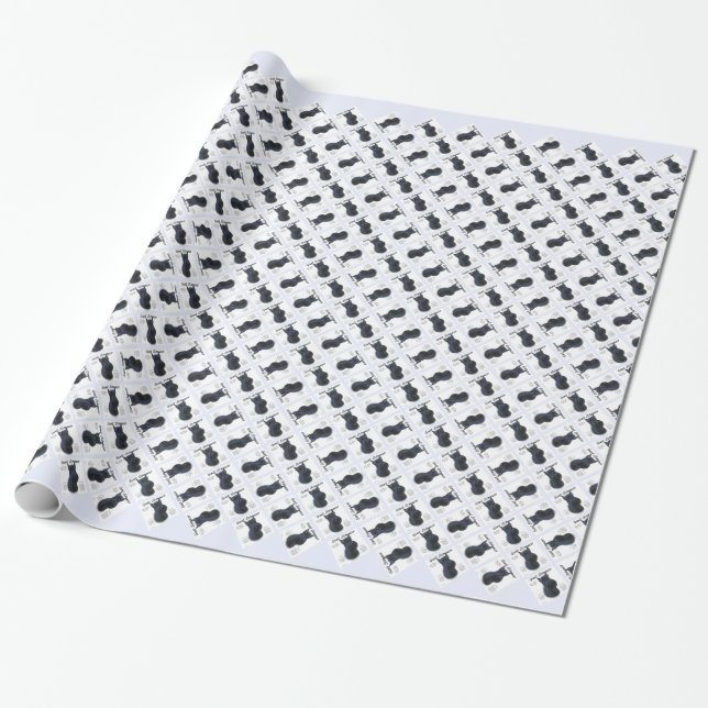 Giant Schnauzer History Design Wrapping Paper (Unrolled)