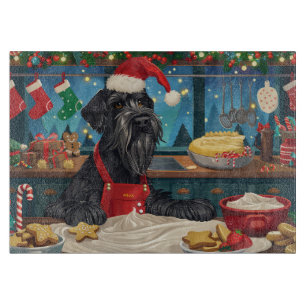 Giant Schnauzer Holiday Baking: Festive Christmas Cutting Board