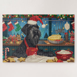 Giant Schnauzer Holiday Baking: Festive Christmas Jigsaw Puzzle
