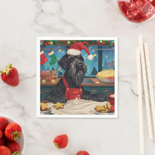 Giant Schnauzer Holiday Baking: Festive Christmas Napkin