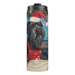 Giant Schnauzer Holiday Baking: Festive Christmas Thermal Tumbler