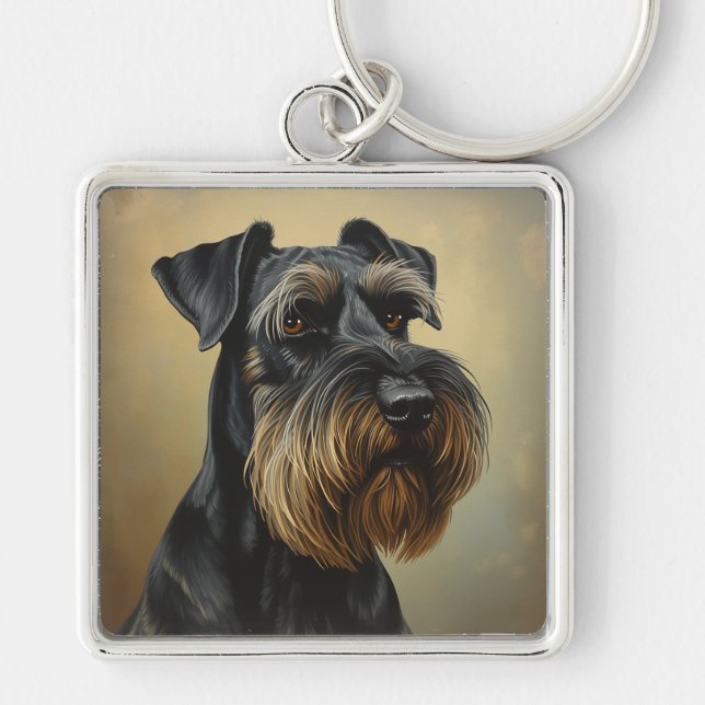 Giant Schnauzer Key Ring (Front)