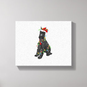 Giant Schnauzer Lover Xmas Santa Giant Schnauzer C Canvas Print