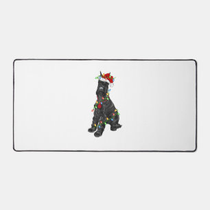 Giant Schnauzer Lover Xmas Santa Giant Schnauzer C Desk Mat