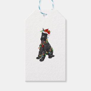 Giant Schnauzer Lover Xmas Santa Giant Schnauzer C Gift Tags
