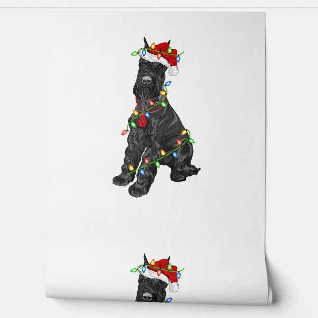 Giant Schnauzer Lover Xmas Santa Giant Schnauzer C Wallpaper (Unrolling)