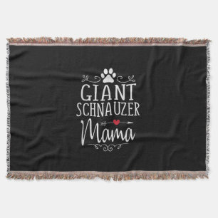 giant schnauzer mama - funny schnauzer lover gift throw blanket