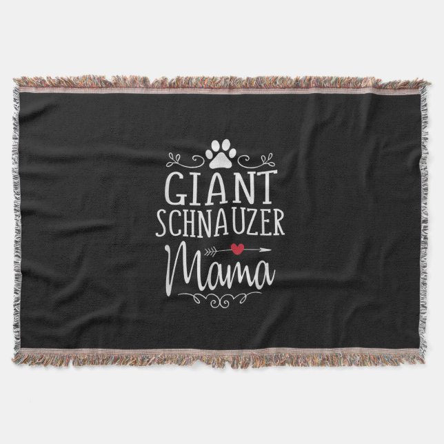 giant schnauzer mama - funny schnauzer lover  gift throw blanket (Front)