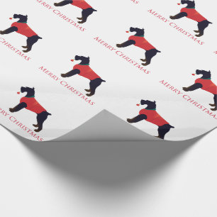 Giant Schnauzer Merry Christmas Design Wrapping Paper