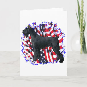 Giant Schnauzer Patriot Card