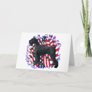 Giant Schnauzer Patriot Card