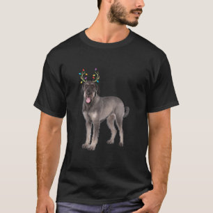 giant schnauzer reindeer christmas dog sweat T-Shirt
