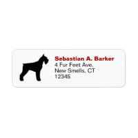 Giant Schnauzer Silhouette Return Address