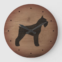 Giant Schnauzer Silhouette Rustic Style