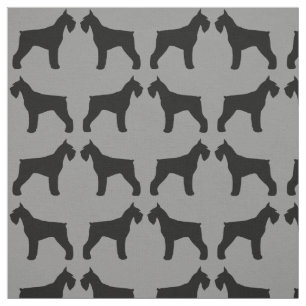 Giant Schnauzer Silhouettes Pattern Fabric
