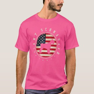 Giant Schnauzer Usa Flag 4th July Dog Mum Dad T-Shirt