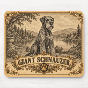 Giant Schnauzer, Vintage Heritage Dog Mouse Mat