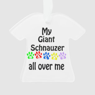 Giant Schnauzer Walks Design Ornament