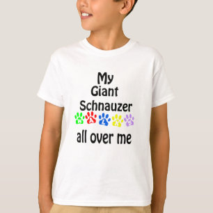 Giant Schnauzer Walks Design T-Shirt
