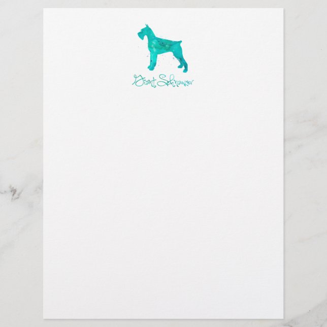 Giant Schnauzer Watercolor Design (Front)