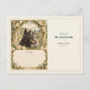 Giant Schnauzer Wedding Guest Book Wishes Postcard