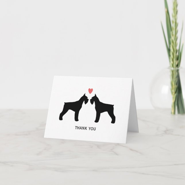 Giant Schnauzers Wedding Thank You (Front)