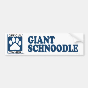 Giant Schnoodle Blue Bumper Sticker