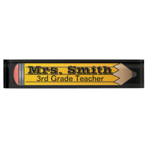 Giant School Pencil   Teacher  DIY Text Nameplate