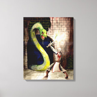 “Giant Serpent” – Original painting by fantasy art Canvas Print